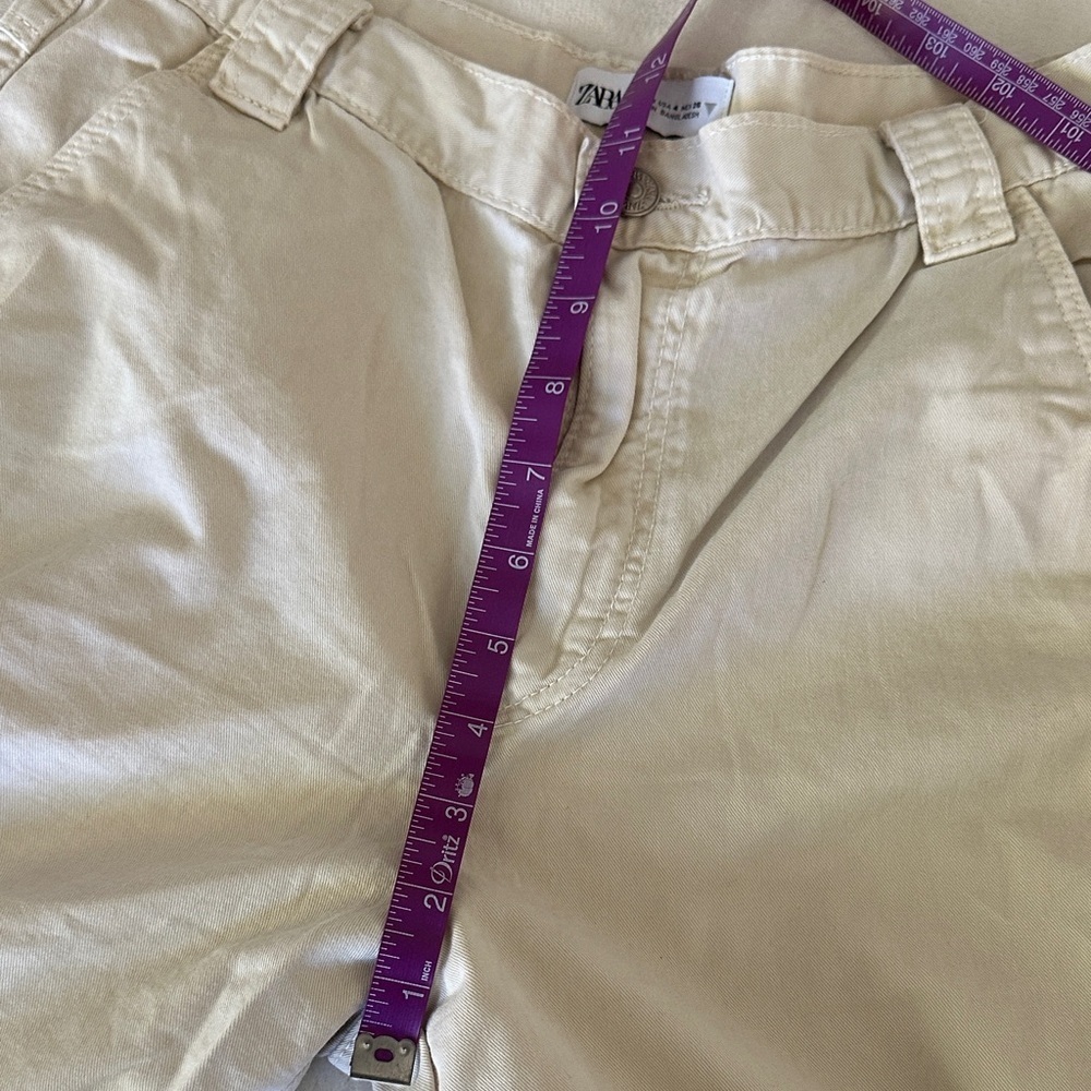 Zara Cream Cargo Pants - Picture 8 of 10